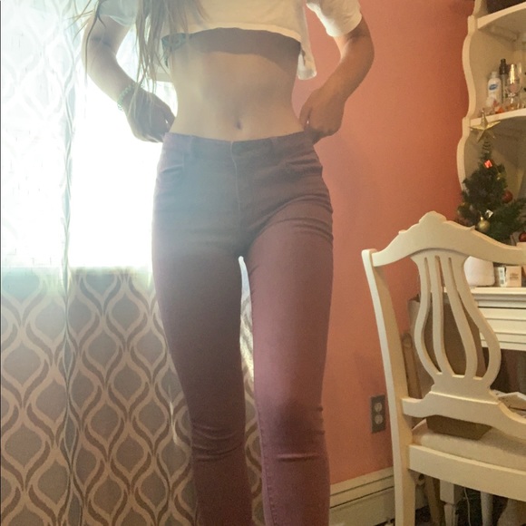 American Eagle Maroon Jeans - Picture 2 of 4